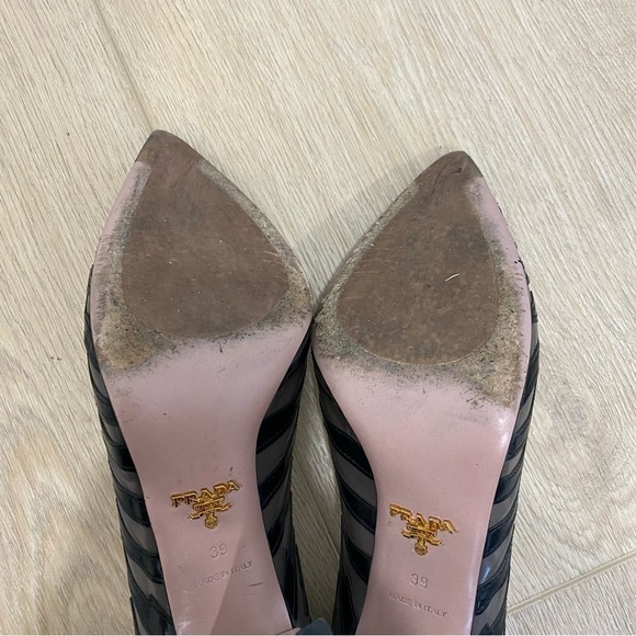 Prada Leather Animal Print Pumps - Picture 7 of 8